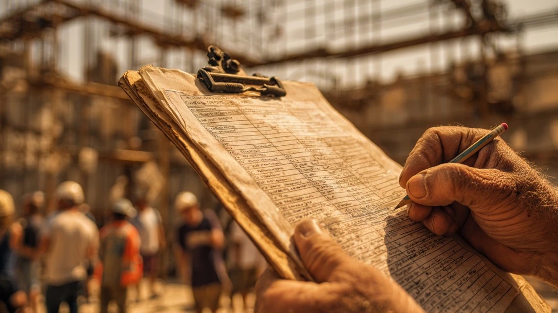 צ'קליסט בטיחות לאתר בנייה — 42 פריטים לבדוק בכל בוקר